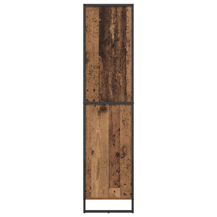 Bokskåp med låda Gammalt trä 43 x 36 x 150.5 cm Konstruerat trä