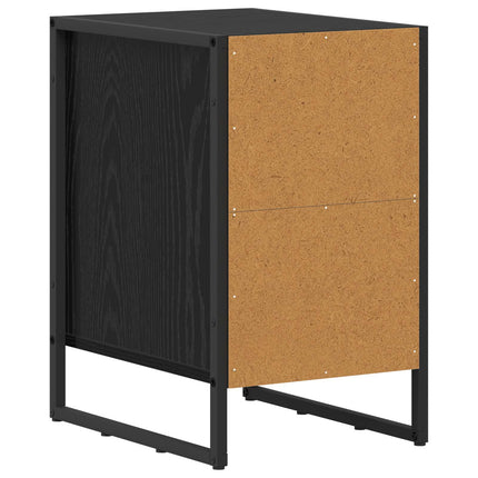 Sängbord 2 pcs Svart Ek 39.5 x 30 x 50 cm Konstruerat trä