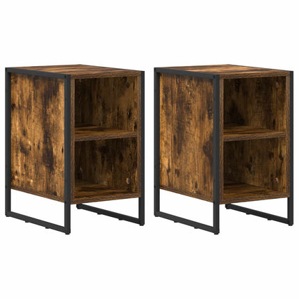 Sängbord 2 pcs Rökek 39.5 x 30 x 50 cm Konstruerat trä