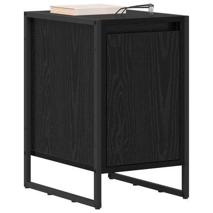 Sängbord 2 pcs Svart Ek 39,5 x 30 x 50 cm Konstruerat trä