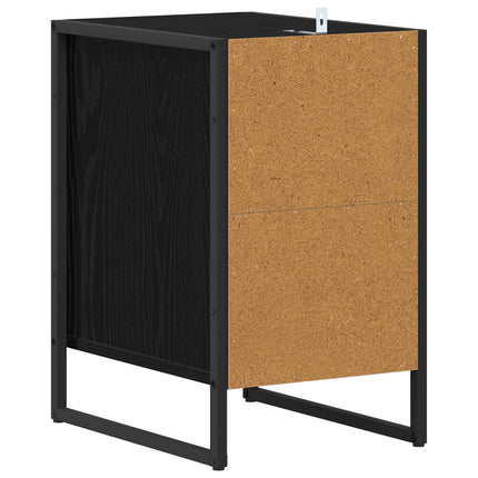 Sängbord Svart Ek 39,5 x 30 x 50 cm Konstruerat trä