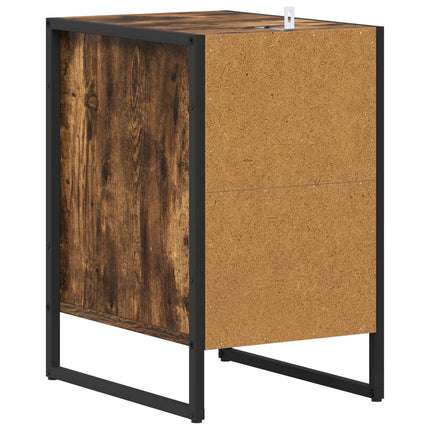 Sängbord med låda 2 pcs Rökek 39,5 x 30 x 50 cm Konstruerat trä