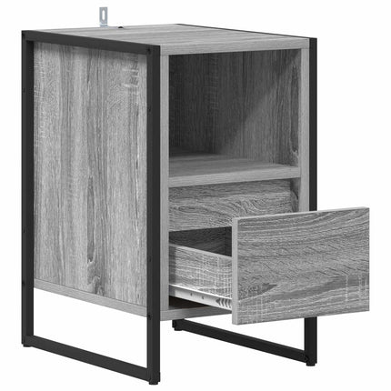 Sängbord 2 pcs Grå Sonoma 39,5 x 30 x 50 cm Konstruerat trä