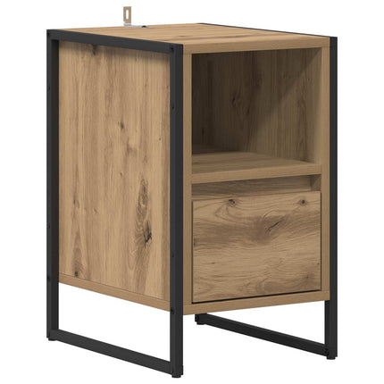 Sängbord 2 pcs Artisan Ek 39,5 x 30 x 50 cm Konstruerat trä