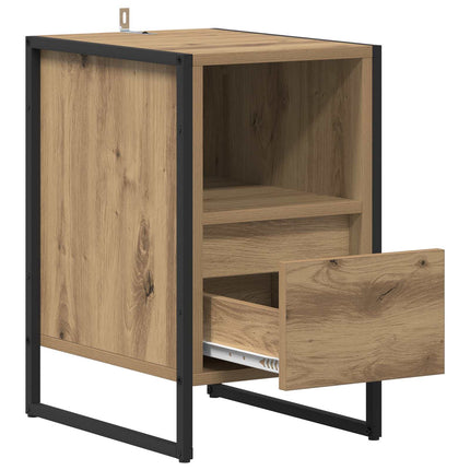 Sängbord 2 pcs Artisan Ek 39,5 x 30 x 50 cm Konstruerat trä