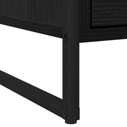 Sängbord 2 pcs Svart Ek 50 x 39,5 x 50 cm Konstruerat trä
