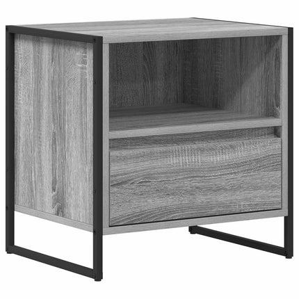 Sängbord 2 pcs Grå Sonoma 50 x 39,5 x 50 cm Konstruerat trä