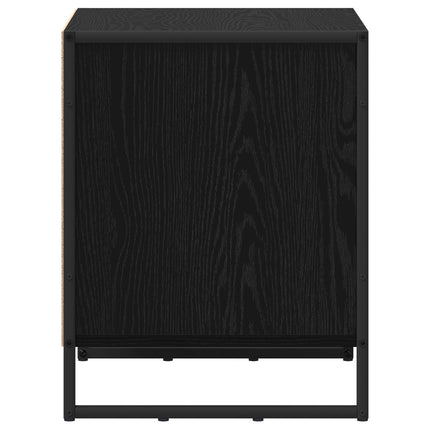 Sängbord 2 pcs Svart Ek 50 x 39,5 x 50 cm Konstruerat trä