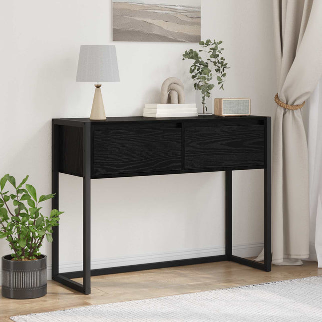 Sidobord Svart Ek 100 x 36 x 75 cm Konstruerat trä