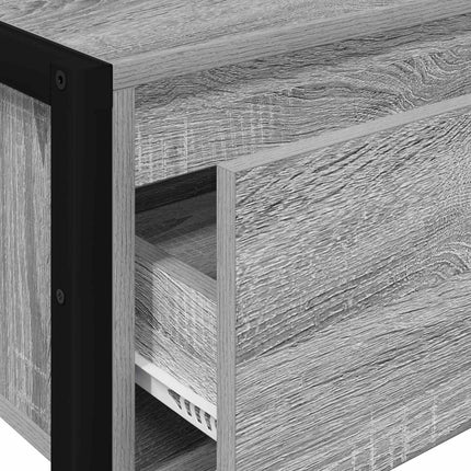Sidobord med låda Grå Sonoma 100 x 36 x 75 cm Konstruerat trä