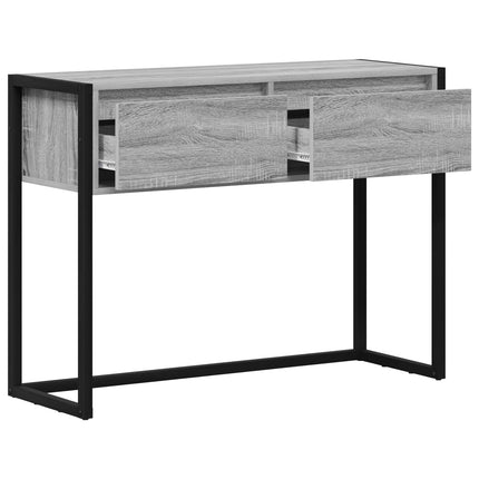 Sidobord med låda Grå Sonoma 100 x 36 x 75 cm Konstruerat trä