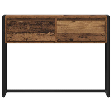 Sidobord med låda Gammalt trä 100 x 36 x 75 cm Konstruerat trä