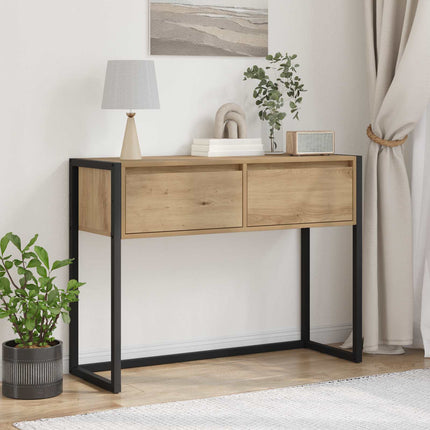 Sidobord med låda Artisan Ek 100 x 36 x 75 cm Konstruerat trä