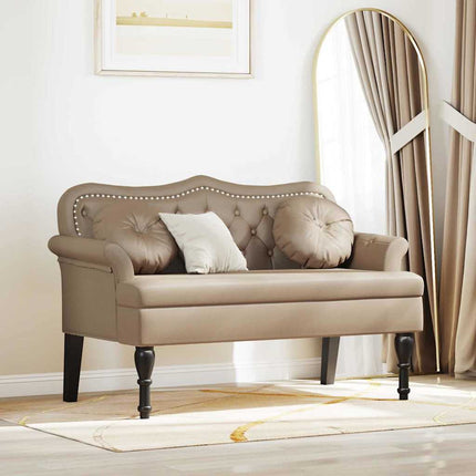 Chesterfield Bänk Cappuccino 120,5 x 65 x 75 cm Konstläder