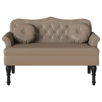 Chesterfield Bänk Cappuccino 120,5 x 65 x 75 cm Konstläder