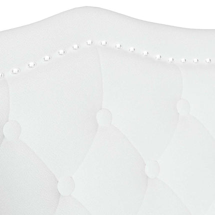 Chesterfield Bänk med kudde Vit 120,5 x 65 x 75 cm Konstläder