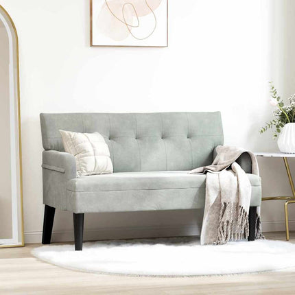 Chesterfield Bänk Ljusgrå 112 x 65,5 x 75 cm Sammet