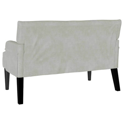 Chesterfield Bänk Ljusgrå 112 x 65,5 x 75 cm Sammet