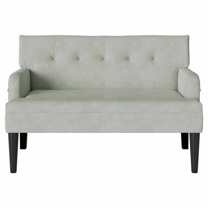 Chesterfield Bänk Ljusgrå 112 x 65,5 x 75 cm Sammet