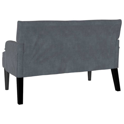 Chesterfield Bänk Mörkgrå 112 x 65,5 x 75 cm Sammet