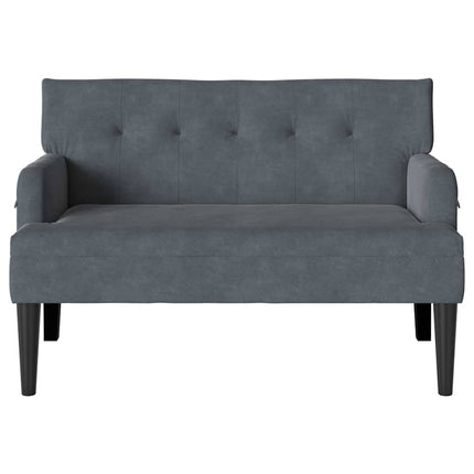 Chesterfield Bänk Mörkgrå 112 x 65,5 x 75 cm Sammet