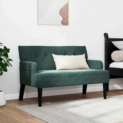 Chesterfield Bänk Mörkgrön 112 x 65,5 x 75 cm Sammet