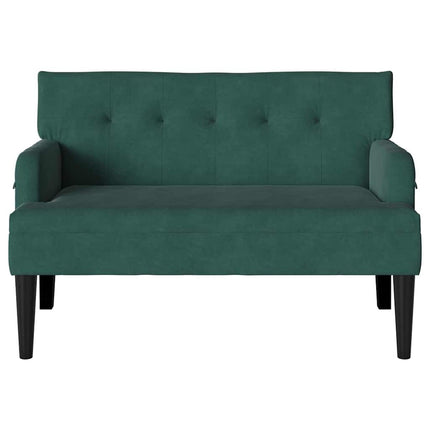 Chesterfield Bänk Mörkgrön 112 x 65,5 x 75 cm Sammet