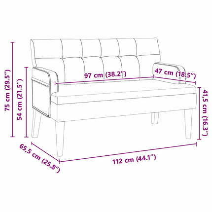 Chesterfield Bänk Mörkgrön 112 x 65,5 x 75 cm Sammet