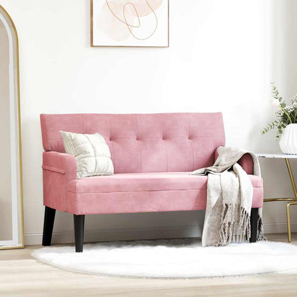 Chesterfield Bänk Rosa 112 x 65,5 x 75 cm Sammet