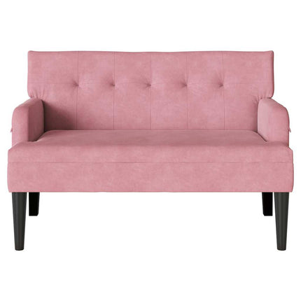 Chesterfield Bänk Rosa 112 x 65,5 x 75 cm Sammet