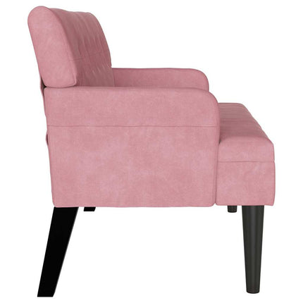 Chesterfield Bänk Rosa 112 x 65,5 x 75 cm Sammet