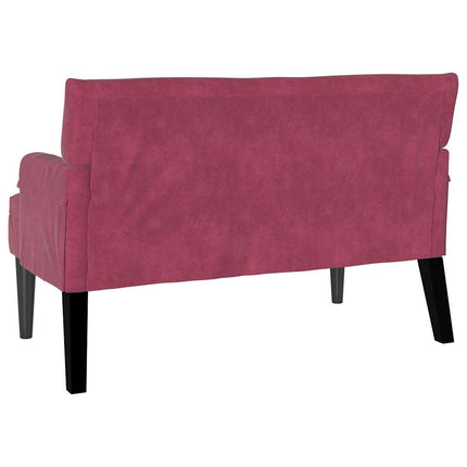 Chesterfield Bänk Vinröd 112 x 65,5 x 75 cm Sammet