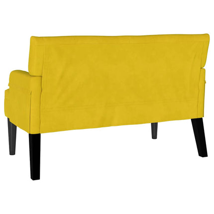 Chesterfield Bänk Gul 112 x 65,5 x 75 cm Sammet