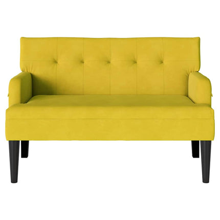 Chesterfield Bänk Gul 112 x 65,5 x 75 cm Sammet