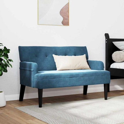 Chesterfield Bänk Blå 112 x 65,5 x 75 cm Sammet