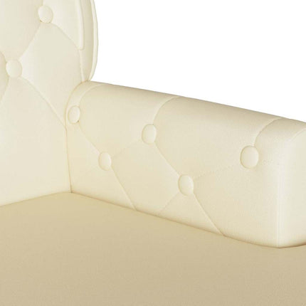 Chesterfield Bänk Kräm 119,5 x 64,5 x 75 cm Konstläder