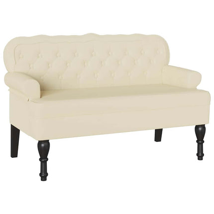 Chesterfield Bänk Kräm 119,5 x 64,5 x 75 cm Konstläder