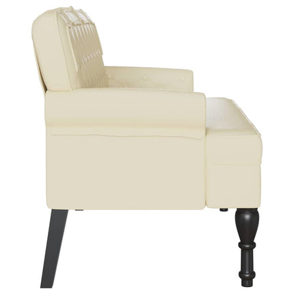 Chesterfield Bänk Kräm 119,5 x 64,5 x 75 cm Konstläder