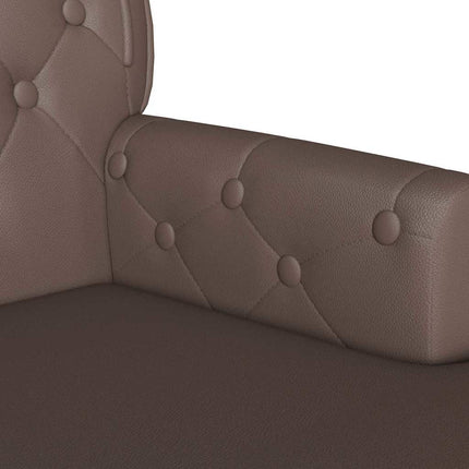 Chesterfield Bänk Brun 119,5 x 64,5 x 75 cm Konstläder