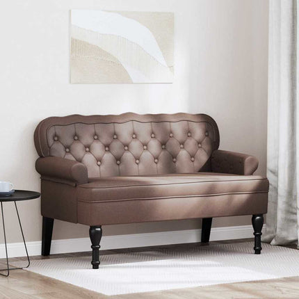Chesterfield Bänk Brun 119,5 x 64,5 x 75 cm Konstläder