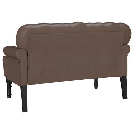Chesterfield Bänk Brun 119,5 x 64,5 x 75 cm Konstläder