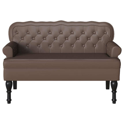 Chesterfield Bänk Brun 119,5 x 64,5 x 75 cm Konstläder