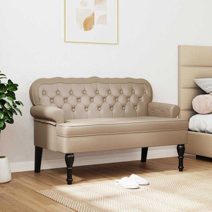 Chesterfield Bänk Cappuccino 119,5 x 64,5 x 75 cm Konstläder