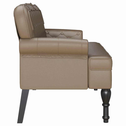 Chesterfield Bänk Cappuccino 119,5 x 64,5 x 75 cm Konstläder
