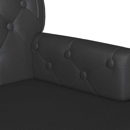 Chesterfield Bänk Svart 119,5 x 64,5 x 75 cm Konstläder