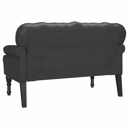 Chesterfield Bänk Svart 119,5 x 64,5 x 75 cm Konstläder