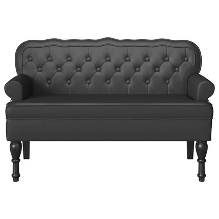 Chesterfield Bänk Svart 119,5 x 64,5 x 75 cm Konstläder