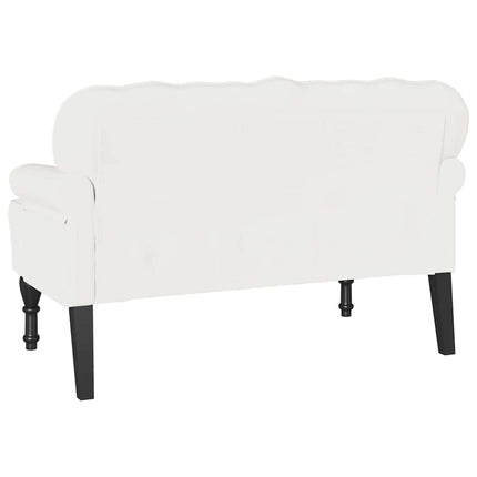 Chesterfield Bänk Vit 119,5 x 64,5 x 75 cm Konstläder