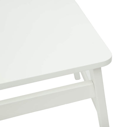 Matstol 2 pcs Vit 43 x 44,5 x 77 cm Massiv Gummiträ
