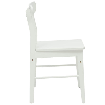 Matstol 2 pcs Vit 43 x 44,5 x 77 cm Massiv Gummiträ